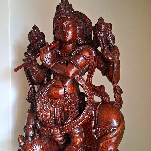Carved wooden lord - wooden,