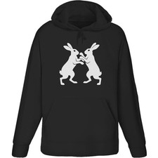 'Boxing Hares' Adult Hoodie /