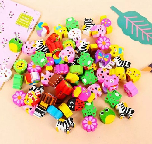 Animals shaped erasers fun - animals,