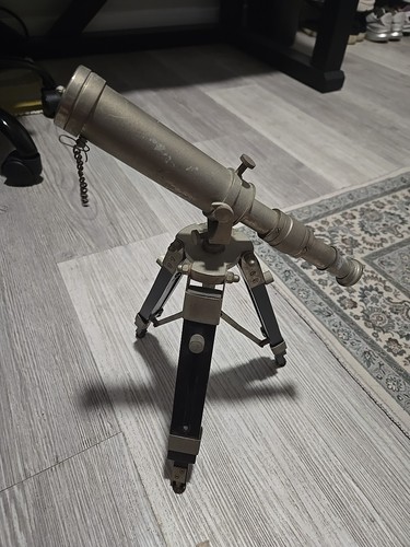 Pewter desk telescope with - pewter,