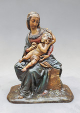 Antique belgian chalk madonna - belgian,