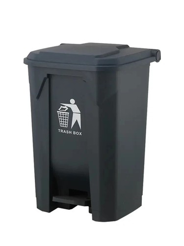 Recycling pedal bin 80l black - bin,