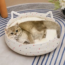 Cat Bed Basket Weaving Pet Cat