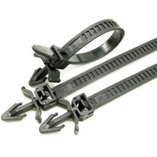 50X Car Line Cable Tie Kit Wrap Zip Fastener Loom Hose Clamp Fastening Zip Rivet