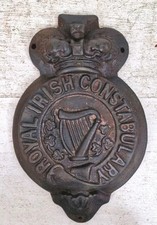 ROYAL IRISH CONSTABULARY PLAQUE / POLICE STATION WALL PLAQUE