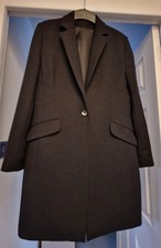 Mylene Klass   Black   longline    Fitted Smart  Jacket    Size 12