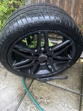 Alloy Wheels with Tyre From Mercedes C200 Black In Colour. Used Conditions.18”