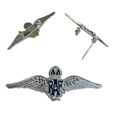 MOD Approved RAF Royal Air Force Bright Nickel Sweetheart Wings Brooch Badge 
