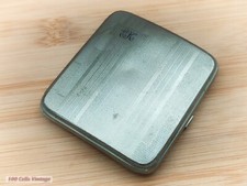 Small Art Deco Silver Tone Vintage Cigarette Case-Tobacciana-1ye