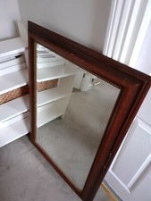 Large vintage mirror, bevelled