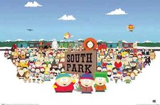 South Park Characters poster KING SIZE 61x91.5 cm | 24x36 inch NEW white art