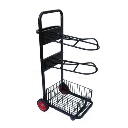 Black rolling saddle - rolling, rack