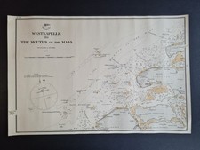 Antique 1908 nautical map / chart - Westkapelle - Mouth of Maas - Netherlands