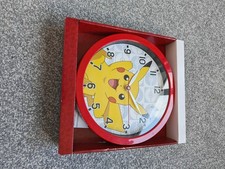 Pokémon Wall Clock New In Box Battery Operated