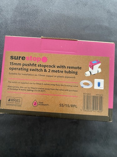 Surestop stopcock and remote - surestop,