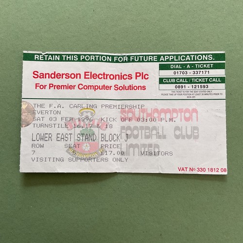 Southampton everton 96 - everton, 95/96