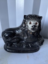 Rare Black Staffordshire Lions