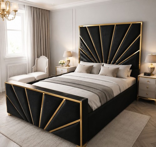 Rise designer bed with tall - rise,