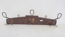 Antique Wooden Coat Rack Iron