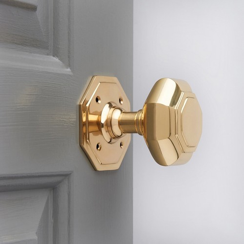 Octagonal door knobs - door,