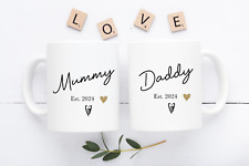 Mummy and Daddy Mugs Gift For Mum Dad New Baby Pregnancy Baby Shower ANY YEAR