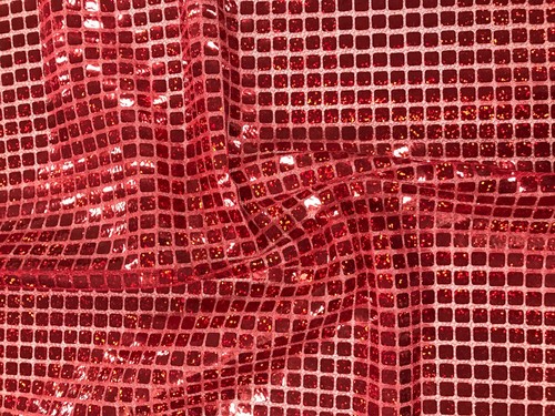 Square sequins fabric hologram - square,