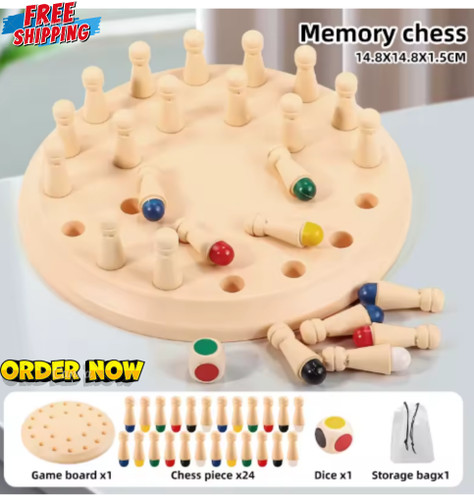 Wooden memory chess - memory, game