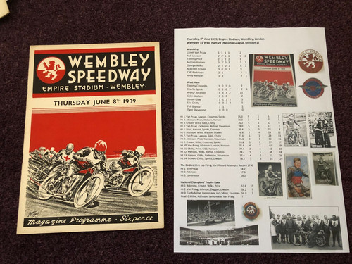 Speedway programme pre war