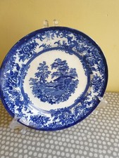 S W Dean Late Edge Malkin Blue  "Genevese" Dinner Plate