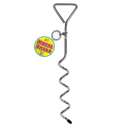 Portable ground stake tether - stake,