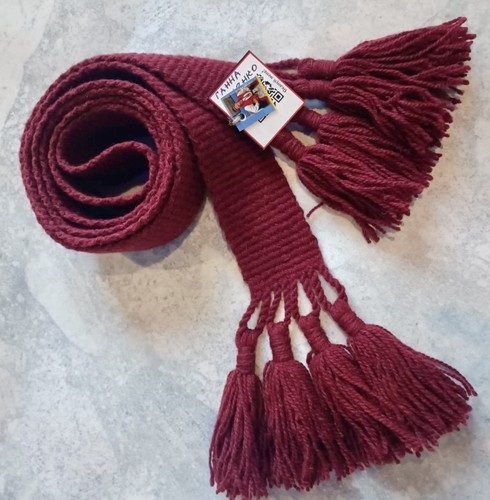 Woven belt red - dark, boho