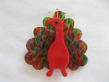 Colorful Peacock Pin By French