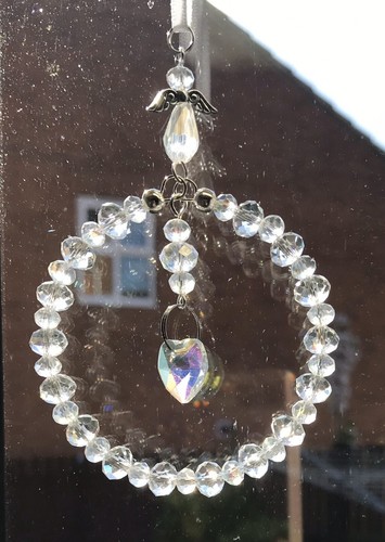 Clear crystal sun catcher - clear, sun-catcher