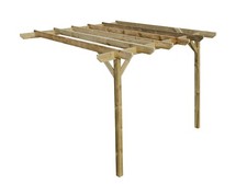 Wooden garden lean pergola - wooden,