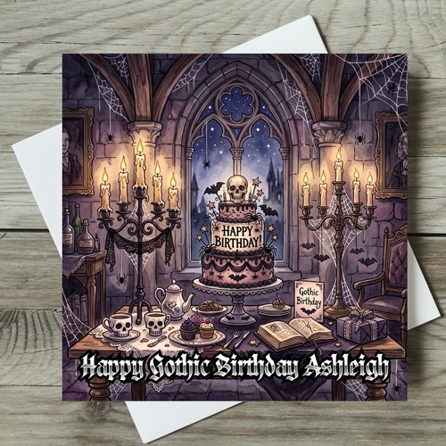 Gothic birthday card - birthday,