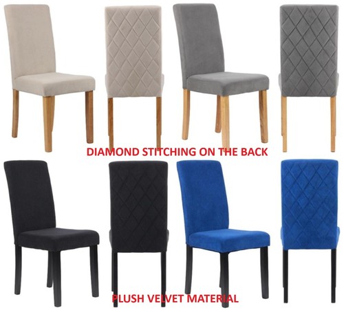 Velvet dining chairs set - set, of