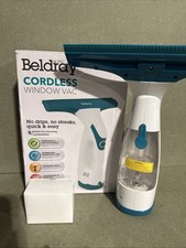 Beldray Cordless Window Vac Rechargeable Vacuum Cleaner Squeegee Blue 60ml 10W