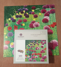 WENTWORTH Alliums and Poppies - 500 Piece Wooden Puzzle Susan Entwistle Complete