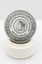VINTAGE c1900s CROSSMITH & SON LONDON PIC CHERRY TOOTH PASTE POT LID &  BASE POT