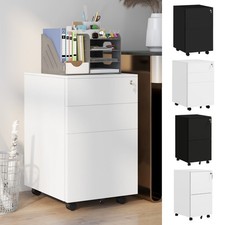 Vertical Filing Cabinet with Wheels Lockable File Cabinet for Home Office