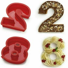 Silicone Number Cake Tin Mould Birthday Anniversary 0 1 2 3 4 5 6 7 8 9