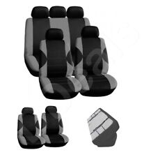 Black Grey Racing Car Seat Covers Cover 9pc Set For Volkswagen VW Passat Estate