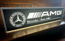 AMG MERCEDES-BENZ DOUBLE SIDED ILLUMINATED DEALERSHIP SIGN 1990's