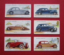PLAYER 6 VINTAGE 1937 CIGARETTE CARDS  SERIES  2  MOTOR CARS   2-10-16-22-31-41