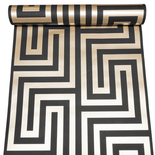 Black gold geometric wallpaper - black,