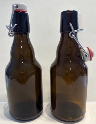Glass beer brown bottles - 2,