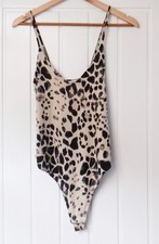 Ladies Leopard Print Bodysuit Top - Carpe Diem (Size M)