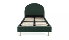 Green Boucle Single Bed Frame