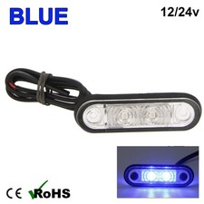 50 x Blue Hella Style LED Marker Light Flush Fit Kelsa Bar Running Lamp 12v 24v