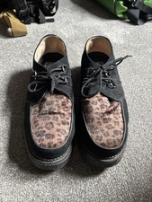 Leopard Print And Black T.U.K Creepers UK Size 12 US Size 13 Good Condition